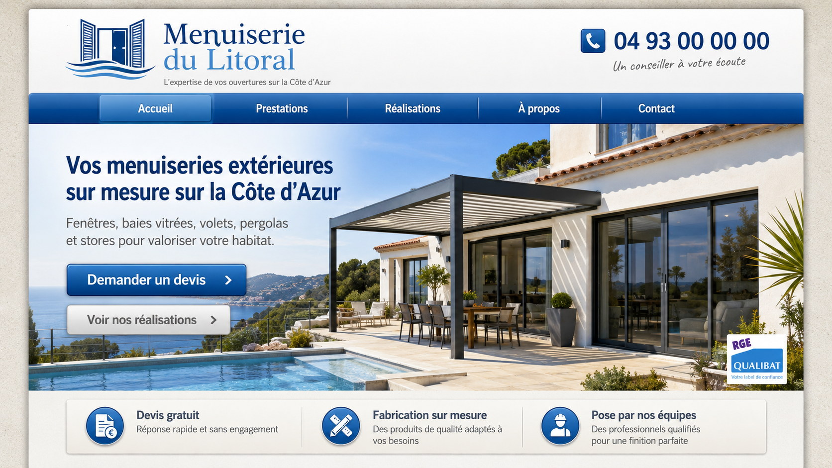 Site avant refonte : daté, encombré, sans appel à l'action